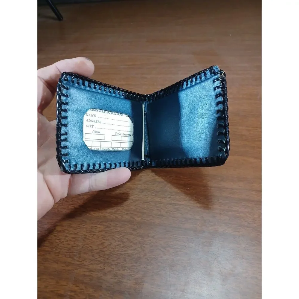Vintage Masonic Leather Hand Tooled Wallet New